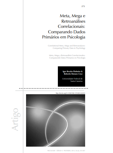 Meta, mega e retroanálises correlacionais: comparando dados primários em Psicologia