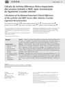 Calculation of the Minimal Important Clinical Difference of the Lysholm and IKDC Scores After Anterior Cruciate Ligament Reconstruction