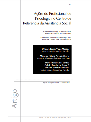 Ações do Profissional de Psicologia no Centro de Referência da Assistência Social