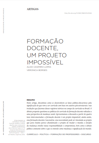 Formação docente, um projeto impossível