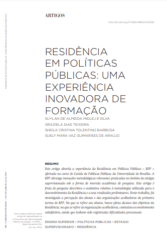 Residência em políticas públicas: uma experiência inovadora de formação