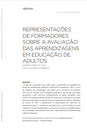Representações de formadores sobre a avaliação das aprendizagens em educação de adultos