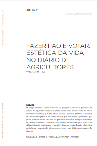 Fazer pão e votar: estética da vida no diário de agricultores