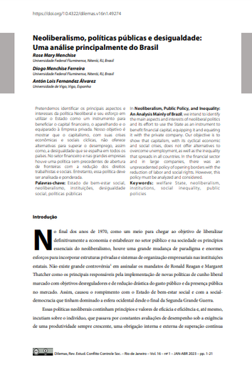 Neoliberalismo, políticas públicas e desigualdade: Uma análise principalmente do Brasil