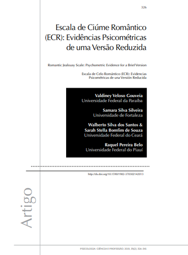 Escala de Ciúme Romântico (ECR): Evidências Psicométricas de uma Versão Reduzida