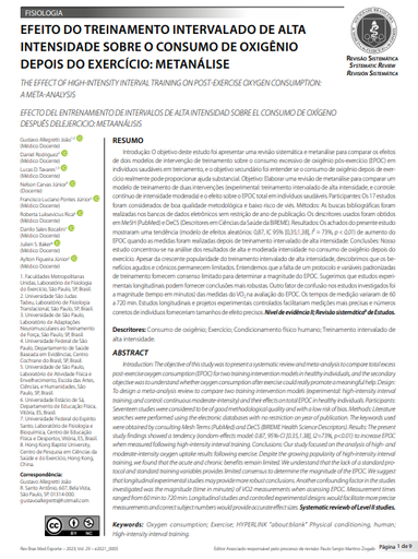 THE EFFECT OF HIGH-INTENSITY INTERVAL TRAINING ON POST-EXERCISE OXYGEN CONSUMPTION: A META-ANALYSIS