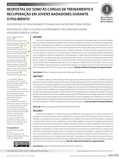 SLEEP RESPONSES OF YOUNG SWIMMERS TO TRAINING LOAD AND RECOVERY DURING TAPERING