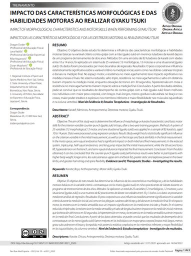 IMPACT OF MORPHOLOGICAL CHARACTERISTICS AND MOTOR SKILLS WHEN PERFORMING GYAKU TSUKI