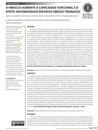 HIBISCUS INCREASES FUNCTIONAL CAPACITY AND THE ANTI-OBESITY EFFECT IN TRAINED OBESE RATS