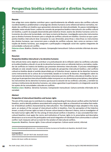 Perspectiva bioética intercultural e direitos humanos