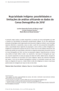 Nupcialidade indígena: possibilidades e limitações de análise utilizando os dados do Censo Demográfico de 2010