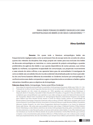 Para onde foram os bebês? Em busca de uma Antropologia de bebês (e de seus cuidadores)