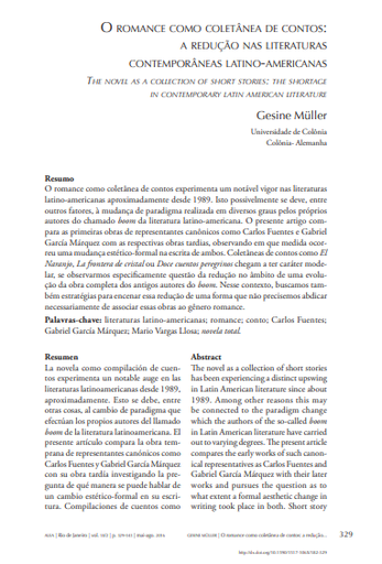 O romance como coletânea de contos: a redução nas literaturas contemporâneas latino-americanas