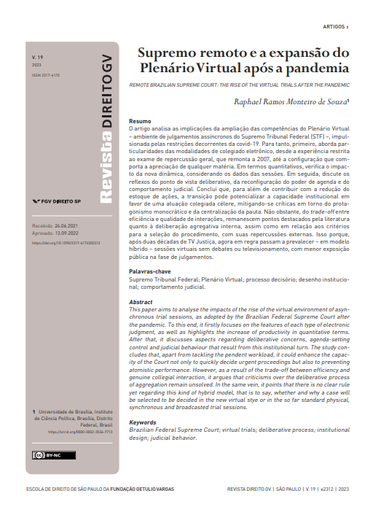 Supremo remoto e a expansão do Plenário Virtual após a pandemia