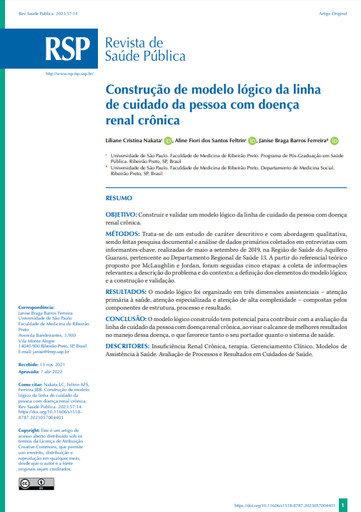 Construction of a logical model of the line of care for people with chronic kidney disease