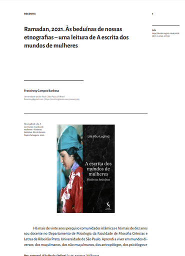 Ramadan, 2021. Às beduínas de nossas etnografias - uma leitura de A escrita dos mundos de mulheres