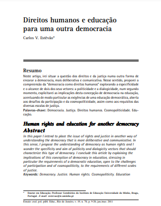 Direitos humanos e educação para uma outra democracia