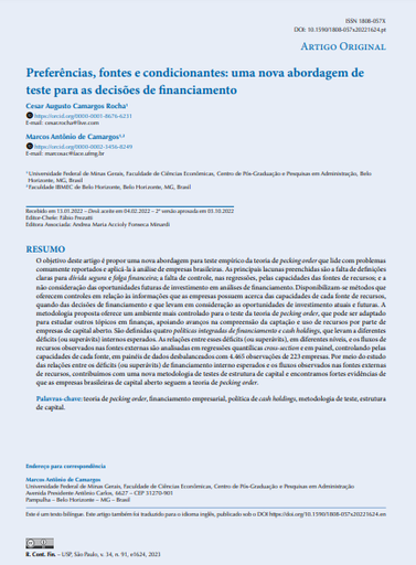 Preferences, sources, and conditionals: a new approach to testing financing decisions