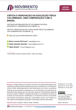 CRÍTICA E RENOVAÇÃO DA EDUCAÇÃO FÍSICA COLOMBIANA: UMA COMPARAÇÃO COM O BRASIL