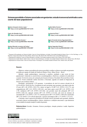 Perceived stress and associated factors in pregnant women: a cross-sectional study nested within a population-based cohort