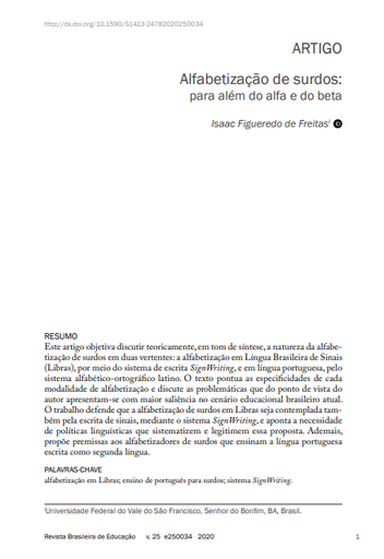 Alfabetização de surdos: para além do alfa e do beta