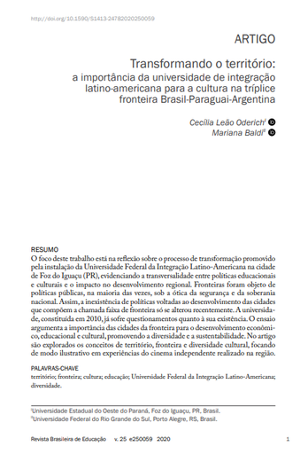 Transformando o território: a importância da universidade de integração latino-americana para a cultura na tríplice fronteira Brasil-Paraguai-Argentina