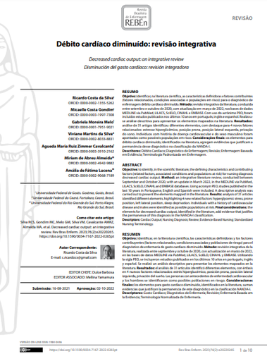 Decreased cardiac output: an integrative review