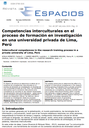 Competencias interculturales en el proceso de formación en investigación en una universidad privada de Lima, Perú