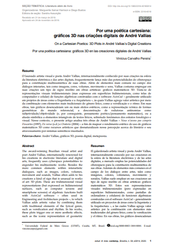 Por uma poética cartesiana: gráficos 3D nas criações digitais de André Vallias
