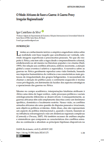 O Modo Africano de Fazer a Guerra: A Guerra Proxy Irregular Regionalizada