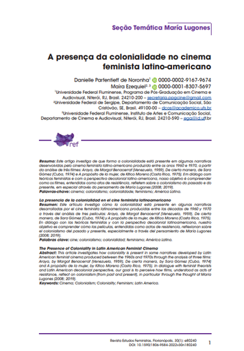 A presença da colonialidade no cinema feminista latino-americano