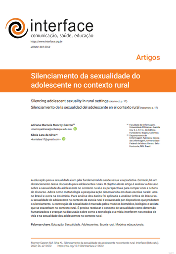Silenciamento da sexualidade do adolescente no contexto rural