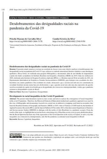 Desdobramentos das desigualdades raciais na pandemia da Covid-19