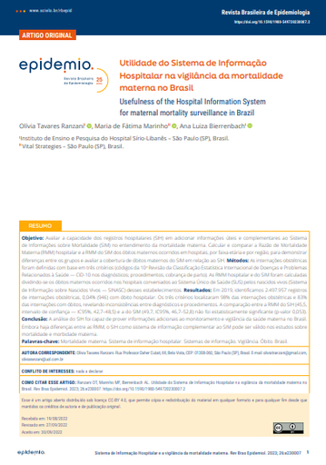 Utilidade do Sistema de Informação Hospitalar na vigilância da mortalidade materna no Brasil