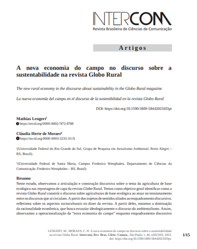 A nova economia do campo no discurso sobre a sustentabilidade na revista Globo Rural