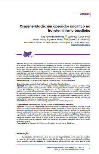 Cisgeneridade: um operador analítico no transfeminismo brasileiro