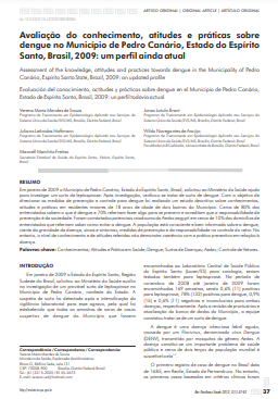 Avaliação do conhecimento, atitudes e práticas sobre dengue no Município de Pedro Canário, Estado do Espírito Santo, Brasil, 2009: um perfil ainda atual