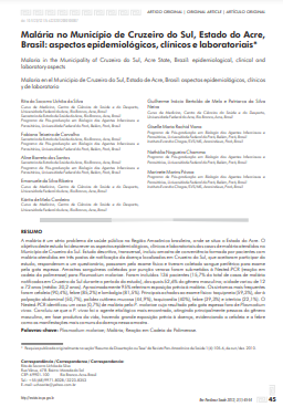 Malária no Município de Cruzeiro do Sul, Estado do Acre, Brasil: aspectos epidemiológicos, clínicos e laboratoriais