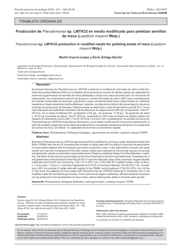 Producción de Pseudomonas sp.