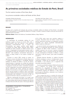 As primeiras sociedades médicas do Estado do Pará, Brasil