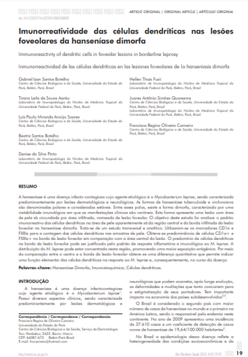 Imunorreatividade das células dendríticas nas lesões foveolares da hanseníase dimorfa