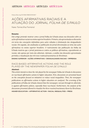 AÇÕES AFIRMATIVAS RACIAIS E A ATUAÇÃO DO JORNAL FOLHA DE S.PAULO