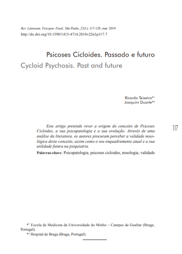 Psicoses Cicloides. Passado e futuro