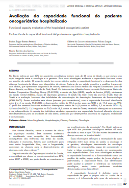 Avaliação da capacidade funcional do paciente oncogeriátrico hospitalizado
