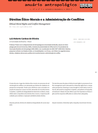 Direitos Ético-Morais e a Administração de Conflitos