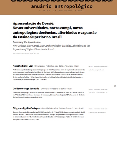 Apresentação do Dossiê “Novas universidades, novos campi, novas antropologias: docências, alteridades e expansão do Ensino Superior no Brasil”
