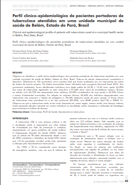 Perfil clínico-epidemiológico de pacientes portadores de tuberculose atendidos em uma unidade municipal de saúde de Belém, Estado do Pará, Brasil