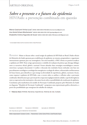 Sobre o presente e o futuro da epidemia HIV/Aids: a prevenção combinada em questão
