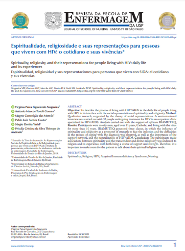 Spirituality, religiosity, and their representations for people living with HIV: daily life and its experiences