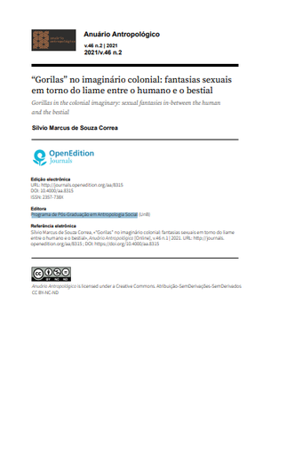 “Gorilas” no imaginário colonial: fantasias sexuais em torno do liame entre o humano e o bestial